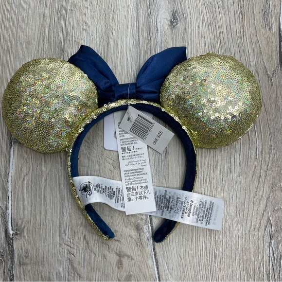 Disney Mickey Ears Gold Sequined - Picture 3 of 6